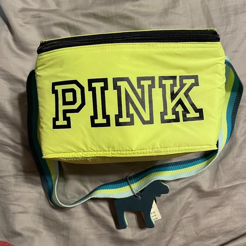 NWT PINK Victoria's Secret Soft Side Cooler w/floaty keychain *196